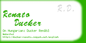 renato ducker business card